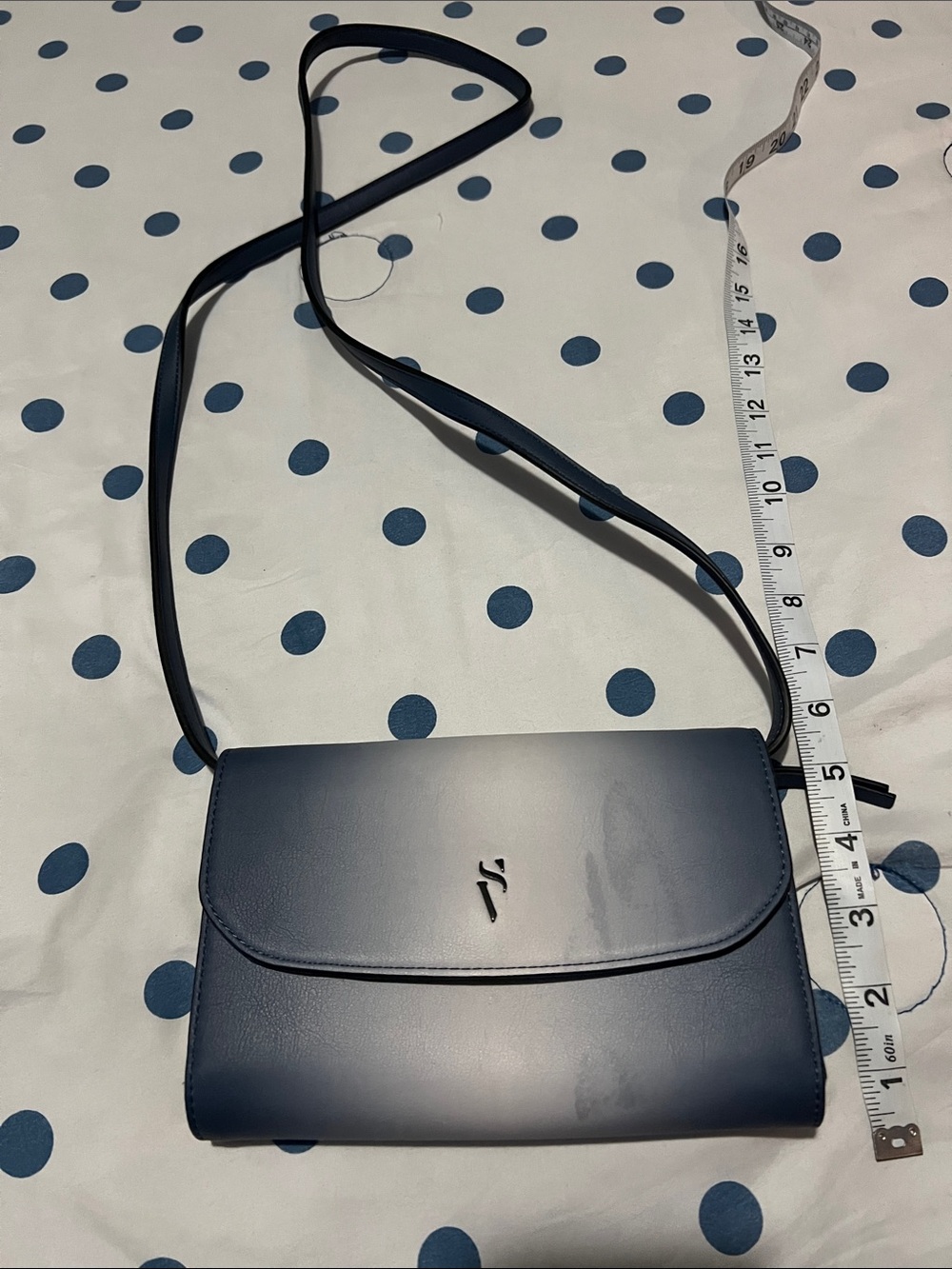 Simply Vera Vera Wang Signature Mini Crossbody Bag Sleek Blue Shoulder Bag